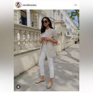 ARKET Ecru Straight Leg Regular Cropped Jeans